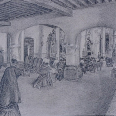 Interior de la iglesia Museo Marcial Moreno Pascual Lagartera