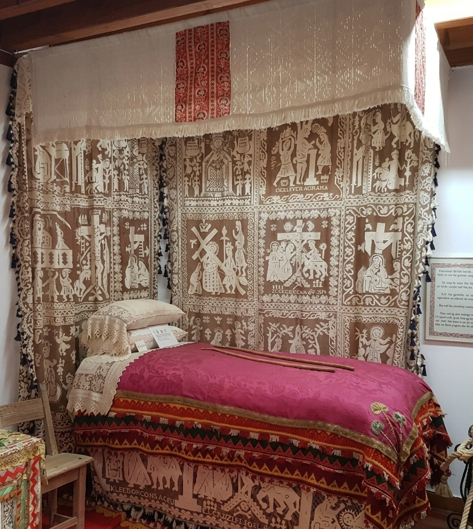 Cama lagarterana Museo Marcial Moreno Pascual Lagartera